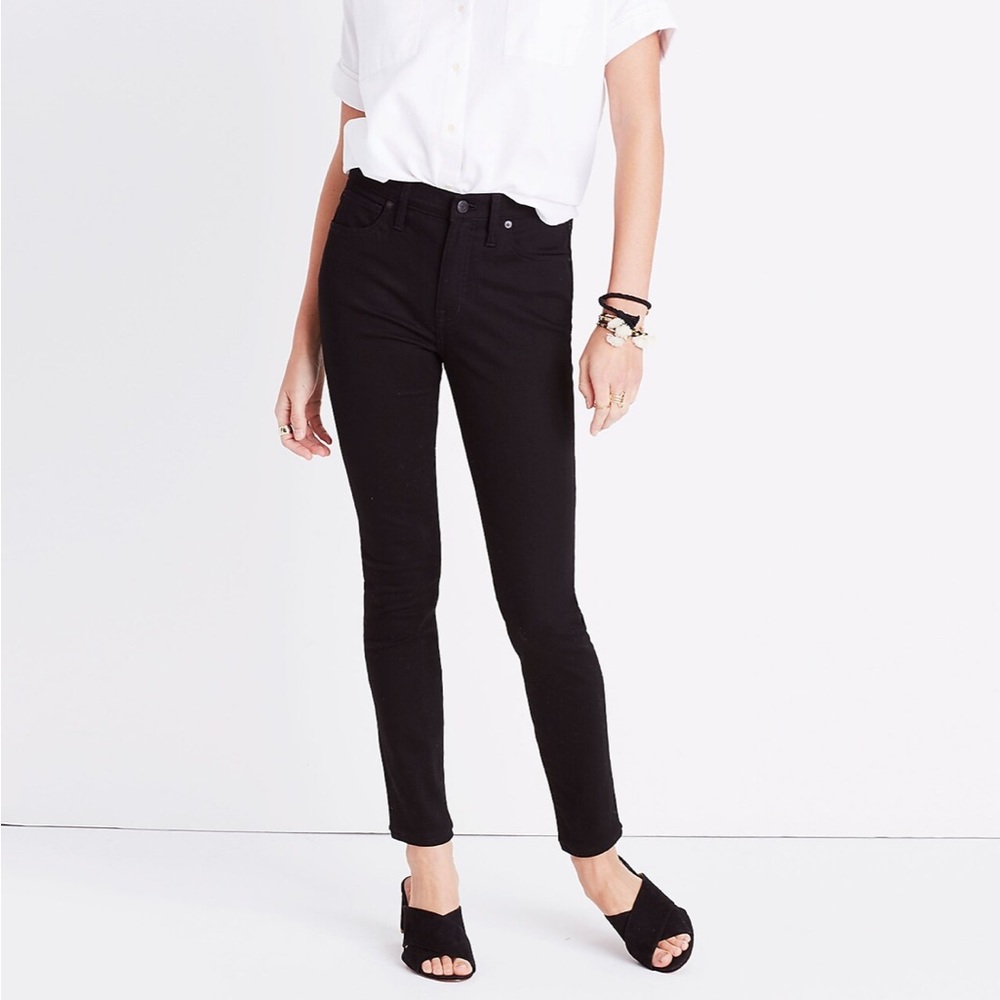 Madewell 9” high rise skinny jeans in Stay Black 25